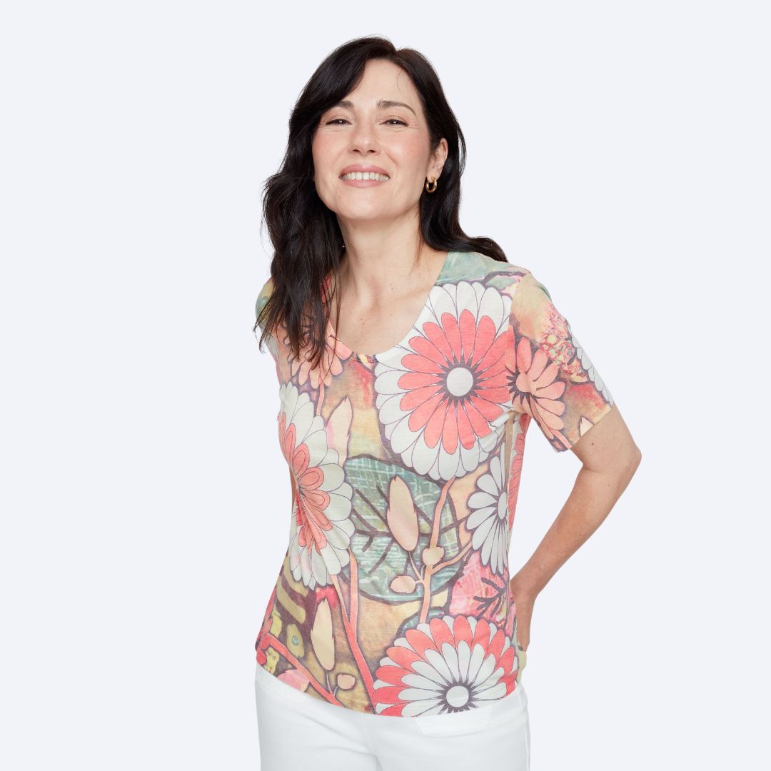 Floral Short Sleeve Top