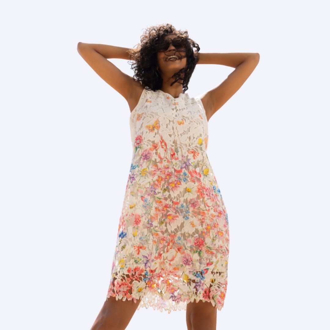 Floral Butterfly Lace Dress