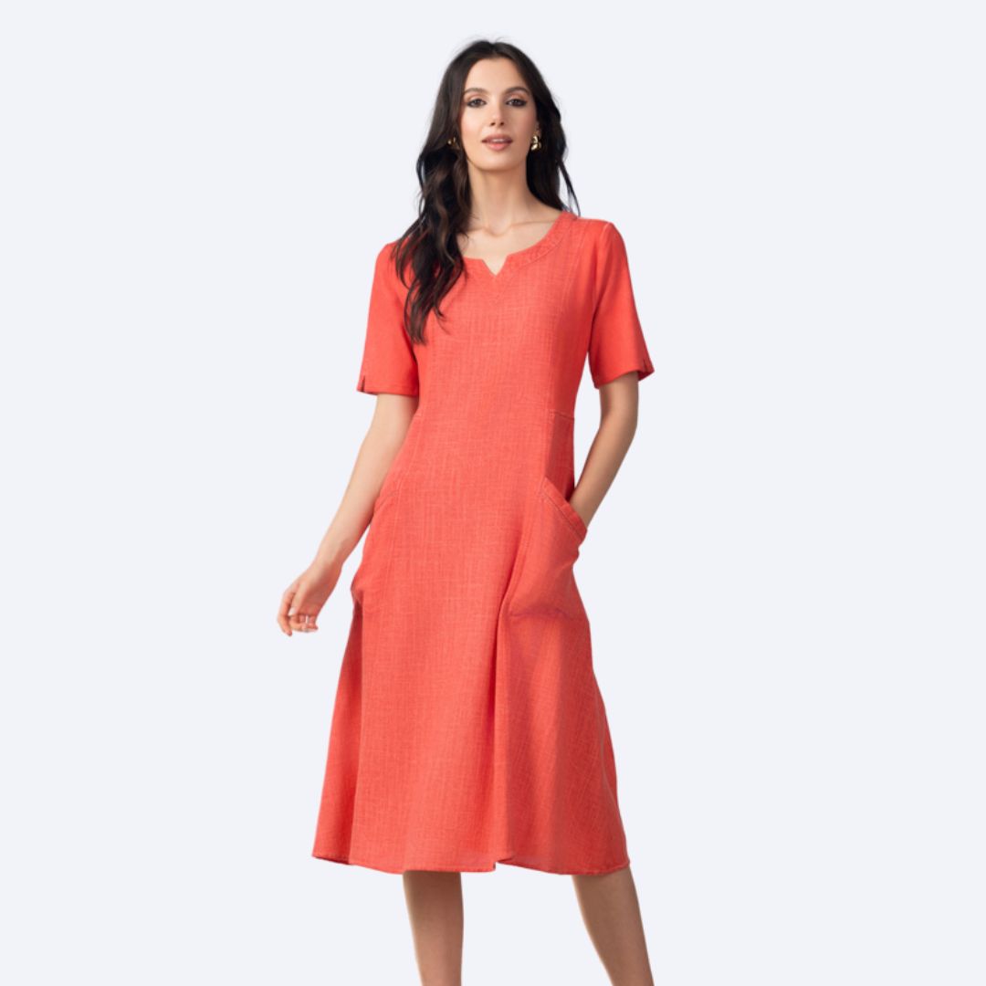 Short Sleeve Dress w/Pockets