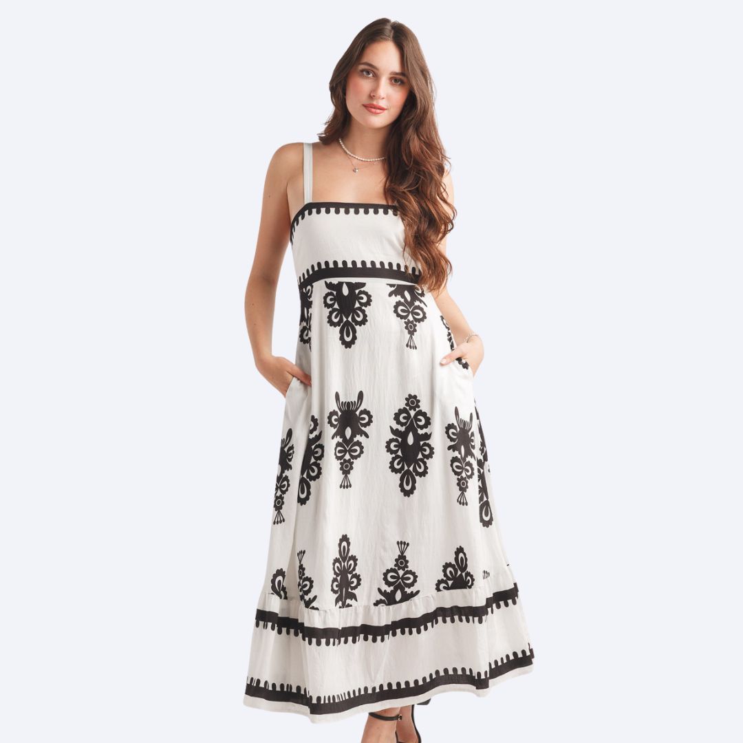 Boho Printed Sleeveless Dress