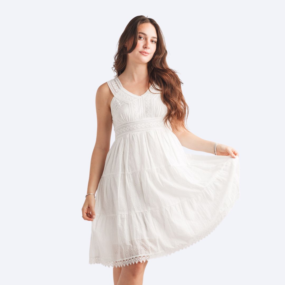 Eyelet Dress w/Smocking