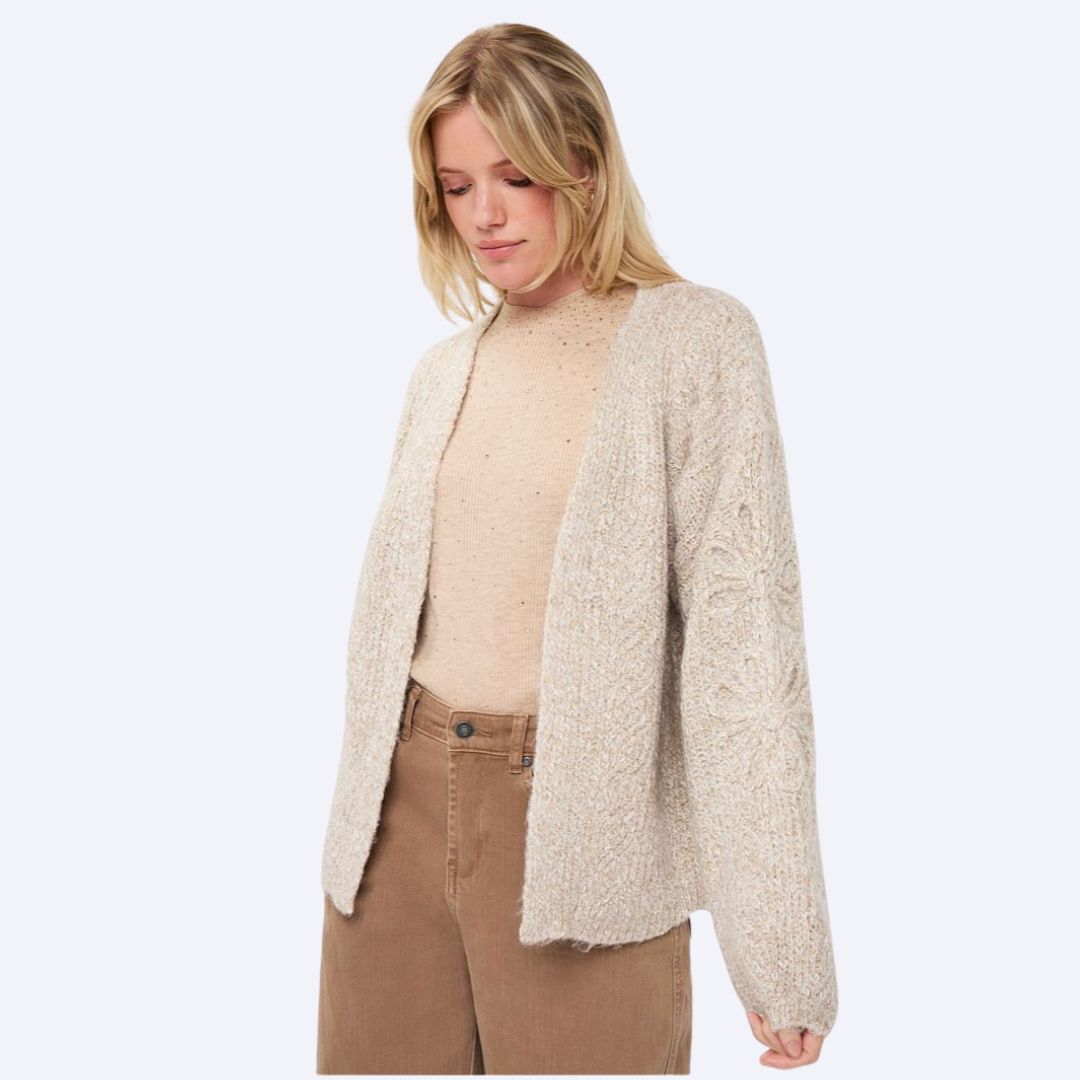 Cable Cardigan Melange