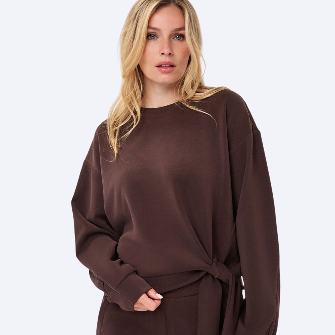 Modal Sweater w/ Knot Detail
