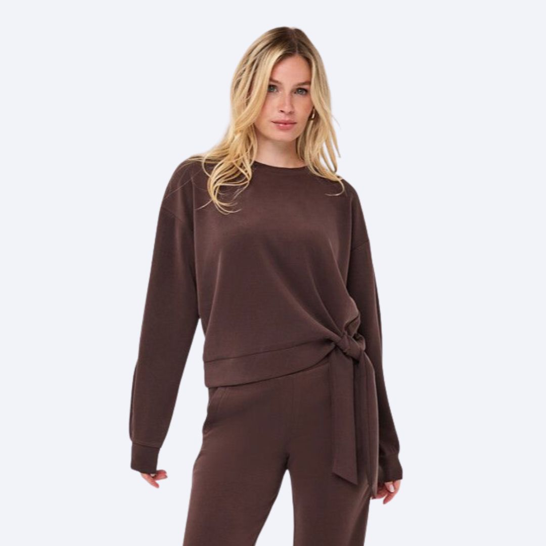 Modal Sweater w/ Knot Detail