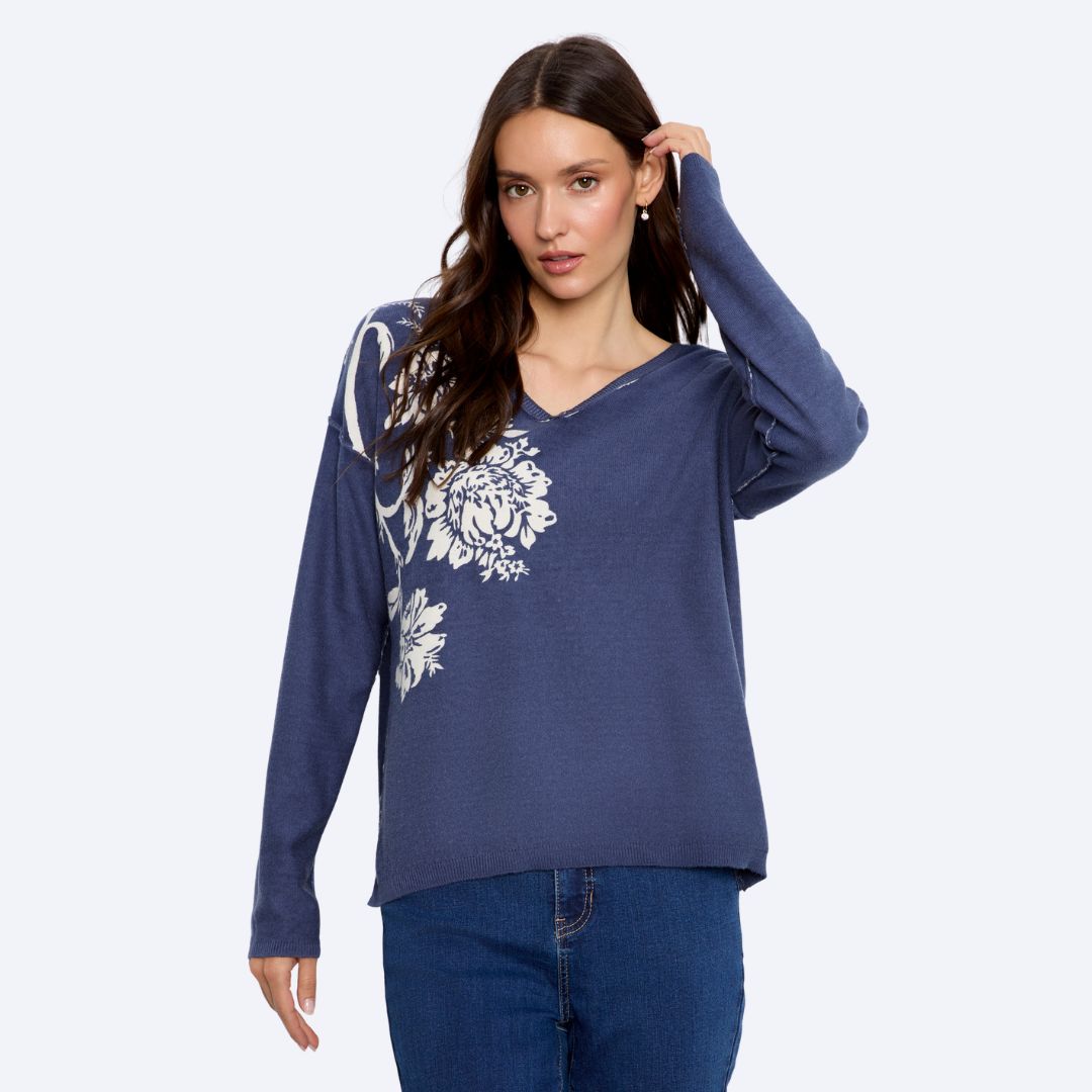 Long Sleeve Drop Shoulder Sweater