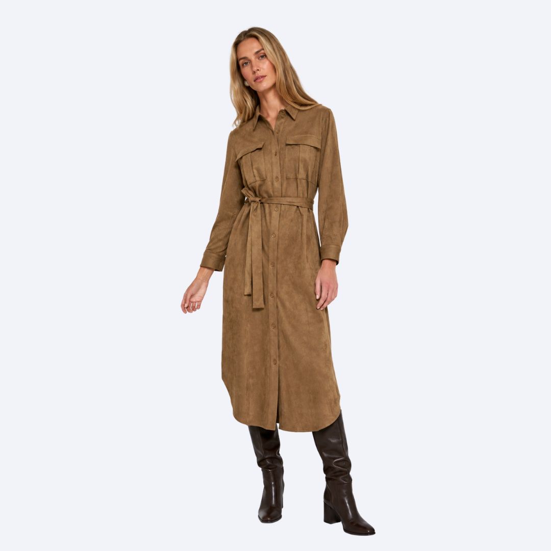 Alva Short Faux Button Down Dress