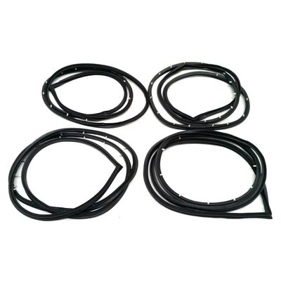 4 DOOR FRAME RUBBERS WITH MOULDED CORNERS FOR TOYOTA CORONA MARK 2 MK2 SEDAN