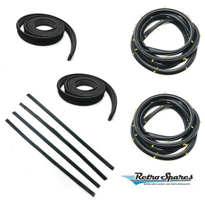 HOLDEN LH-LX-UC SEDAN FRONT DOOR BELTS, SEALS & BAILEY CHANNELS SET