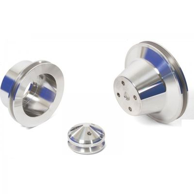 CHRYSLER MOPAR DODGE SMALL BLOCK 318, 340, 360 1970+ PULLEY SET 1+1 GROOVE WATER PUMP CRANK & ALT - 6 BOLT 70 +