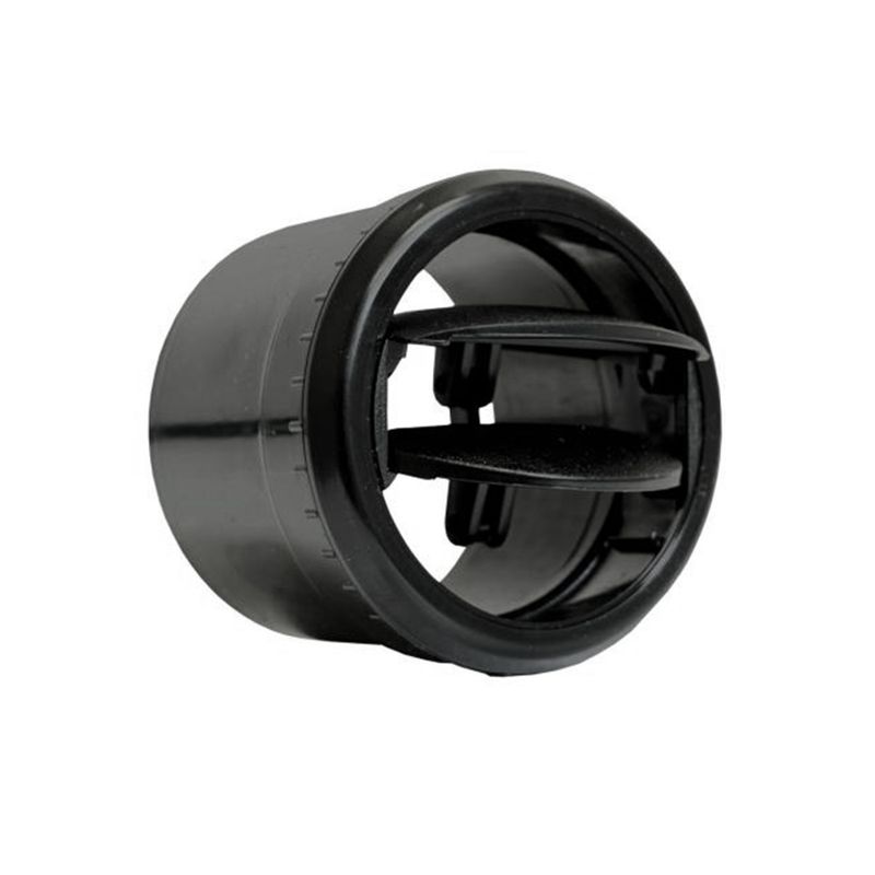 VINTAGE AIR STD SERIES ADJUSTABLE DBL VANE LOUVER FOR 2.5" HOSE - ALL BLACK