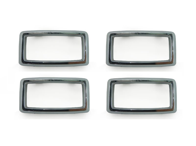 (SET of 4) FORD FALCON XA-XB INTERIOR DOOR HANDLE SURROUND CHROME