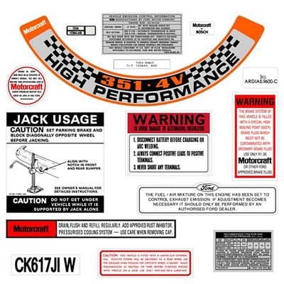 FORD XB GT DECAL KIT
