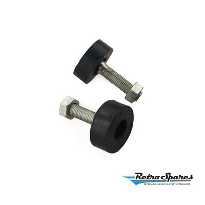 FORD XK-XL-XM-XP BONNET ADJUSTER BOLTS & BUMPS - PAIR