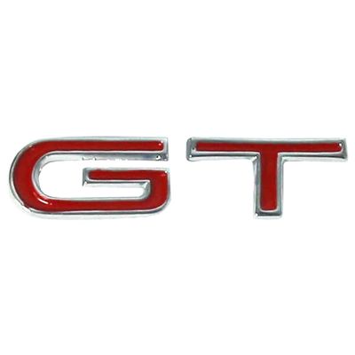 FORD XT GT GLOVEBOX RED G & T LETTERS BADGE