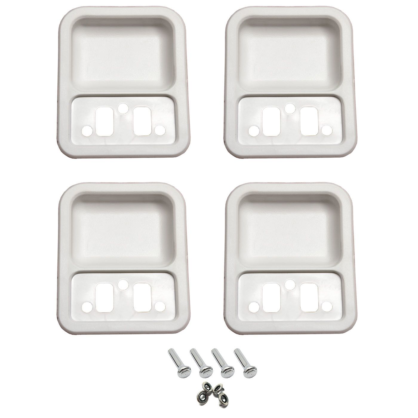 FORD XR-XT-XW-XY WHITE DOOR HANDLE CUP KIT PLASTIC