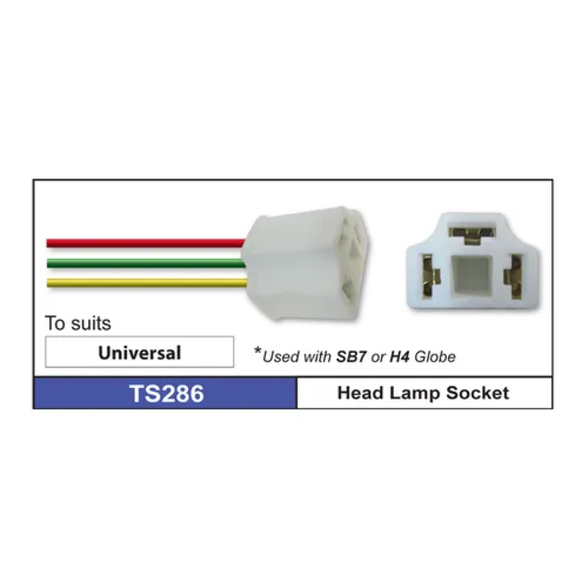 Headlamp Socket 3 Pin UNIVERSAL Fits For HOLDEN FORD TOYOTA CHRYSLER MAZDA