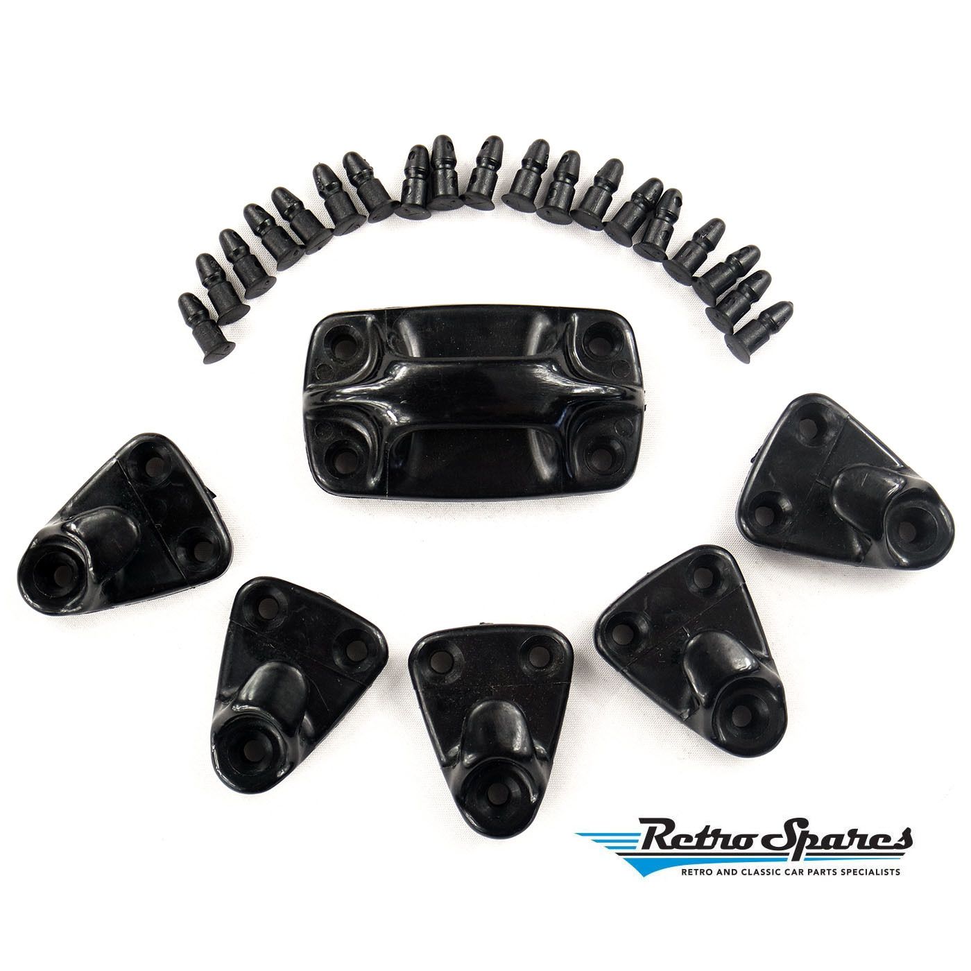 HOLDEN HK-WB UTE TONNEAU COVER ROPE TIE OFF BLOCK + HOOKS & PINS SIDE OF UTE KIT (KIT FOR ONE SIDE)