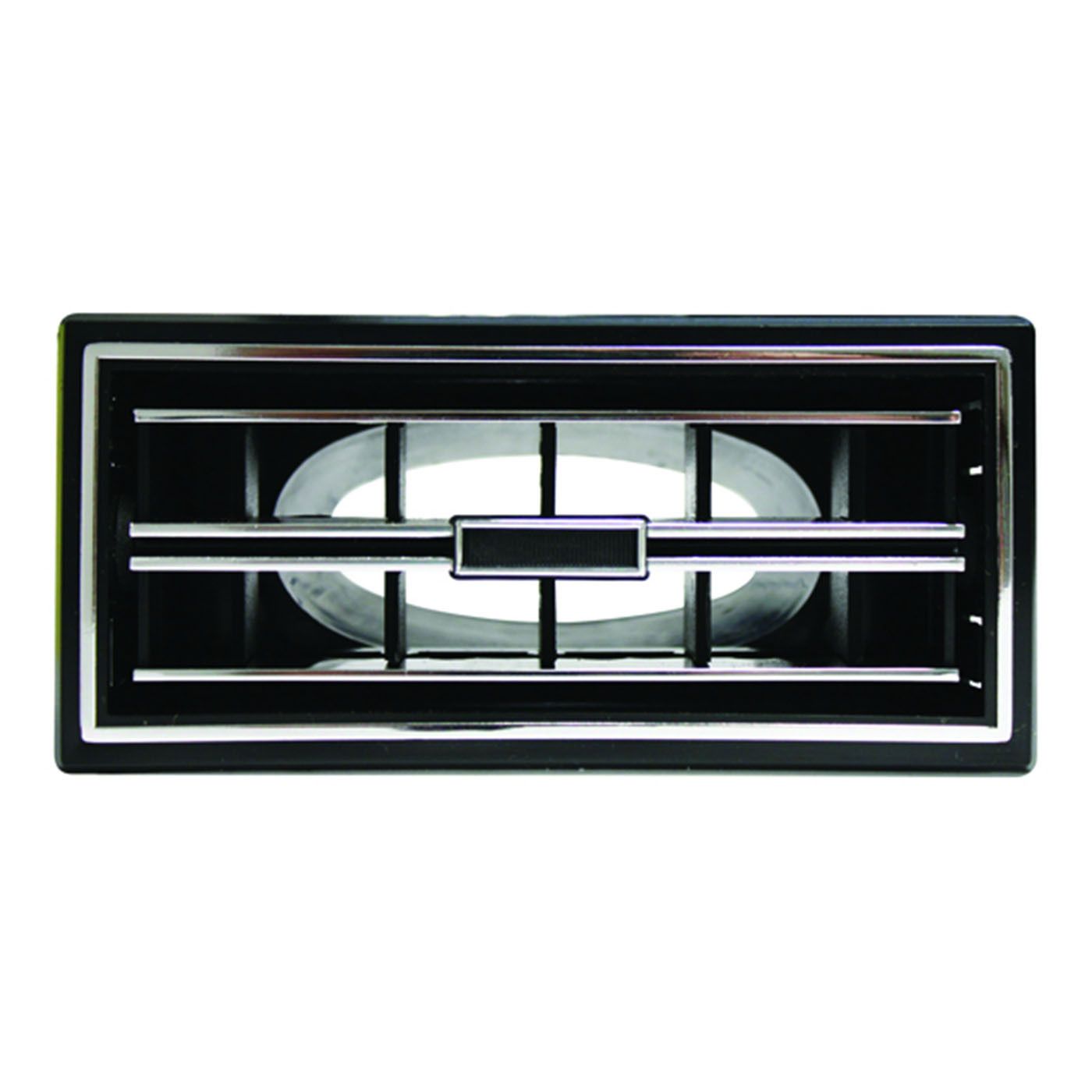 VINTAGE AIR LOUVER FOR 2.5" HOSE 5.25" x 2.5" BLACK WITH CHROME ACCENTS