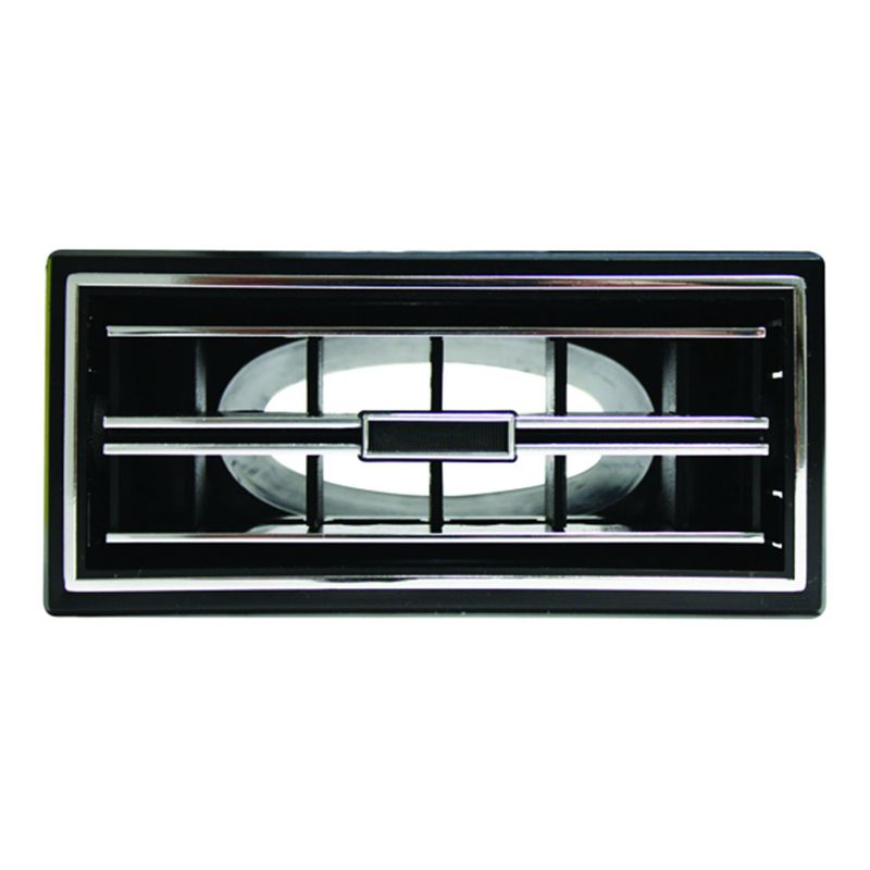 VINTAGE AIR LOUVER FOR 2.5" HOSE 5.25" x 2.5" BLACK WITH CHROME ACCENTS