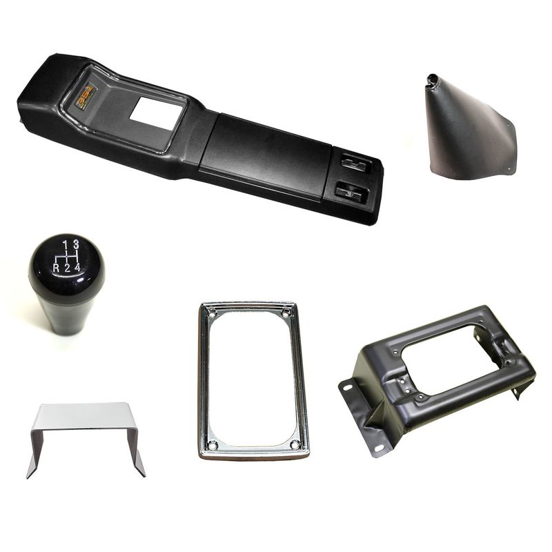 FORD XW XY GT HO BLACK PLASTIC CONSOLE KIT TOP LOADER