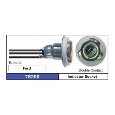 Lamp Socket Double Contact for FORD