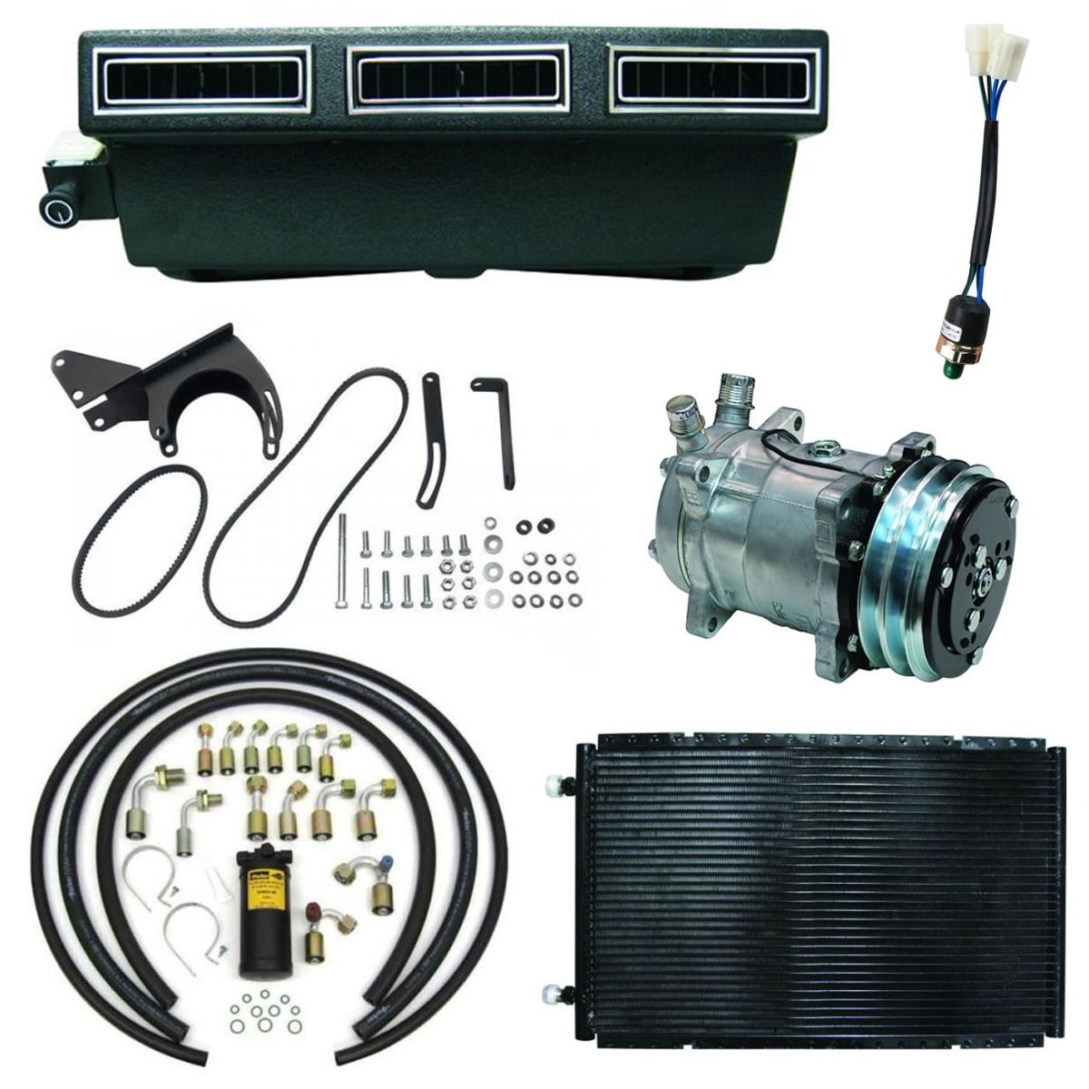 FORD FALCON (XK XL XM XP) VINTAGE AIR MINI SLIMLINE UNDER DASH - COOL ONLY COMPLETE A/C SYSTEM