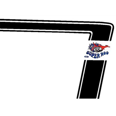FORD XW FALCON GT BLACK SUPER ROO STRIPE DECAL KIT