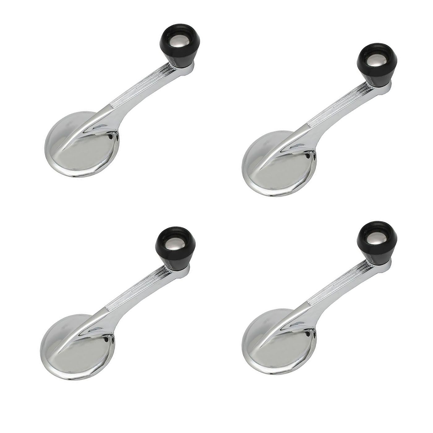 HOLDEN FE-FC FB-EK EJ-EH HD-HR WINDOW WINDER HANDLES WITH BLACK KNOB (4 PACK)