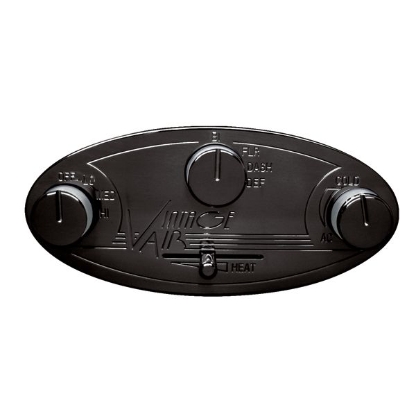 VINTAGE AIR GEN II STREAMLINE PROLINE™ OVAL CONTROL PANEL WITH PHANTOM BLACK FINISH