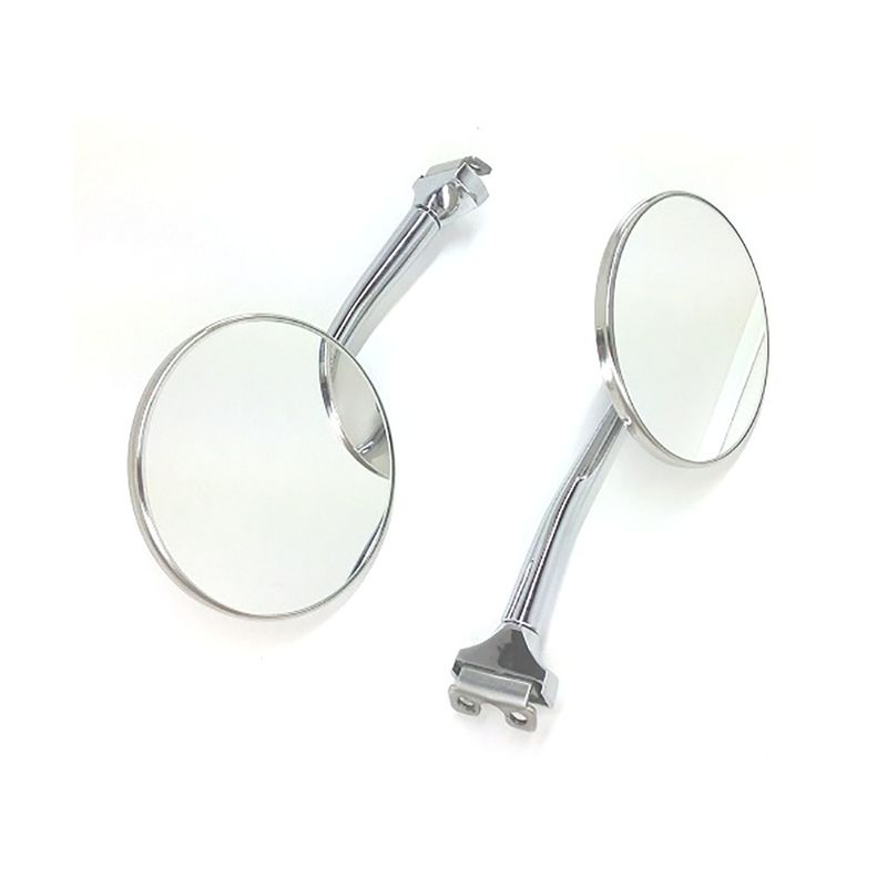 CLASSIC 4″ ROUND STRAIGHT ARM PEEP MIRRORS – PAIR *NEW*
