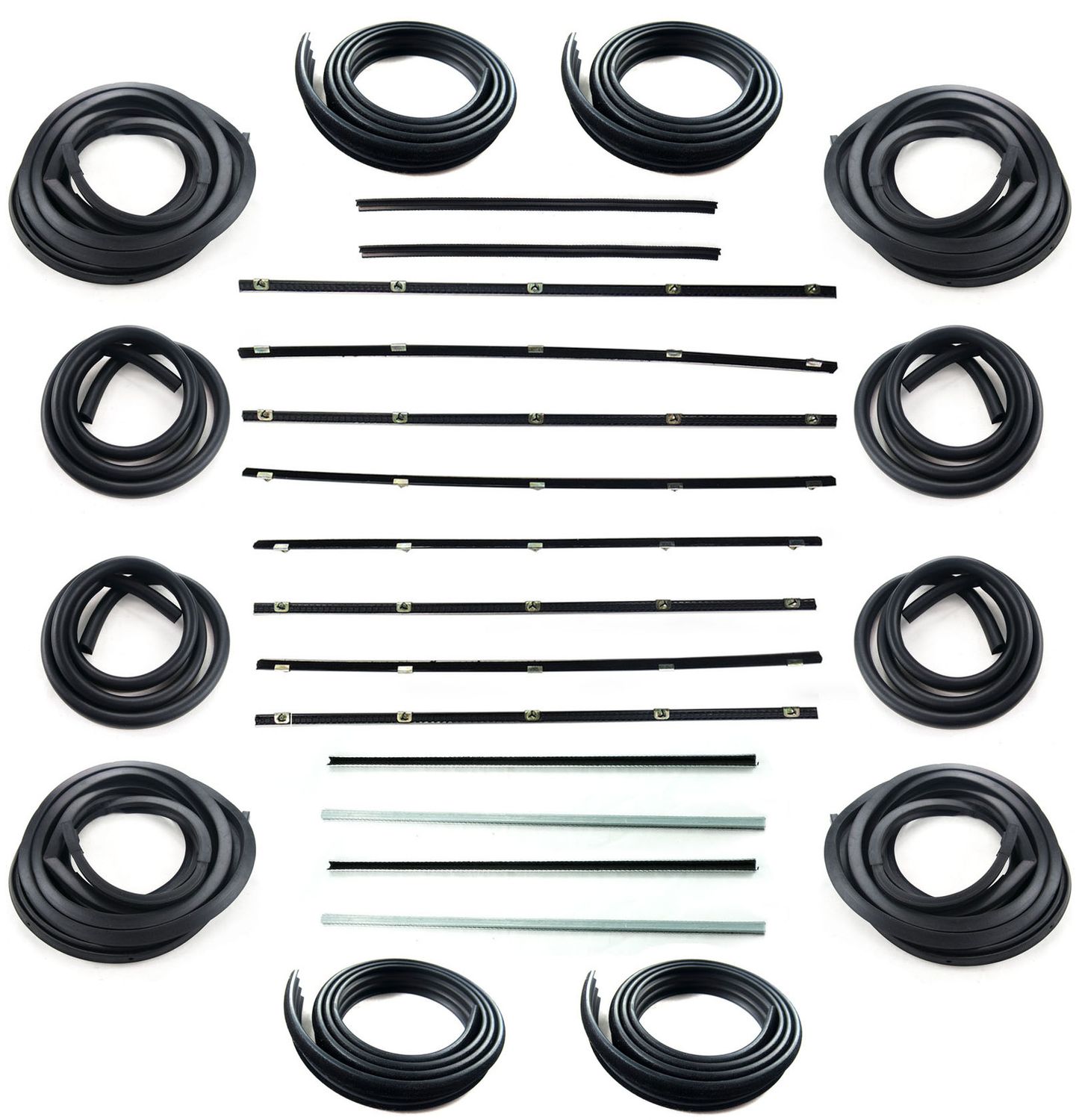 HOLDEN FE-FC SEDAN WAGON DOOR BELTS, SEALS, BAILEY CHANNELS, 1/4 VENT UPRIGHT SEALS & PILLARS SET