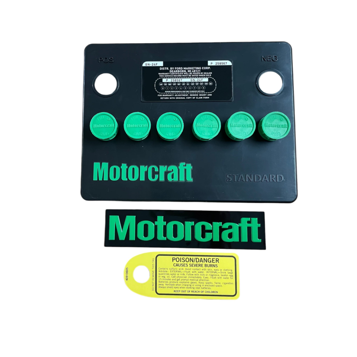 Motorcraft Battery Top Cover and Decal Kit