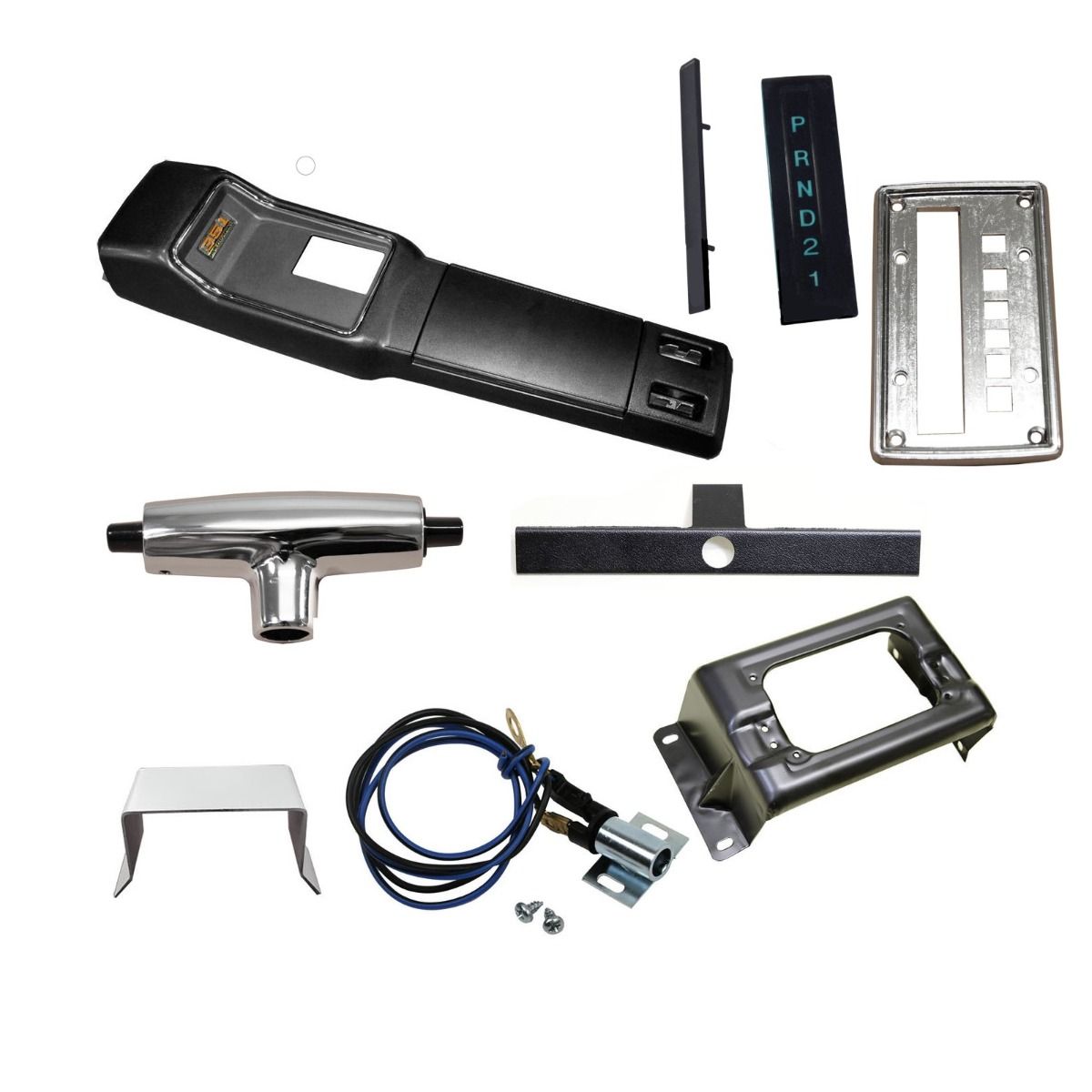 FORD XW XY GT HO BLACK PLASTIC CONSOLE KIT AUTO