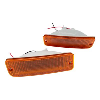 FRONT PARK BUMPER INDICATOR LIGHTS LAMPS PAIR FOR TOYOTA HILUX LN85 LN106 037