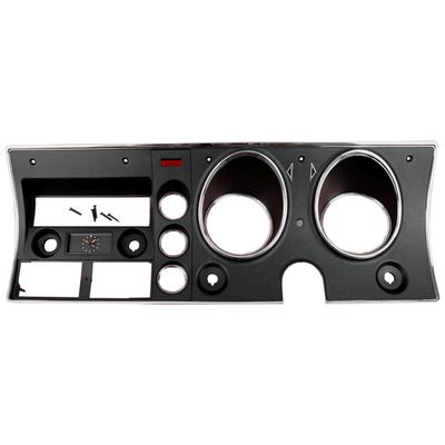 FORD XY GS BLACK DASH FACIA WITH DUMMY CLOCK AND DASH FACIA SCREWS