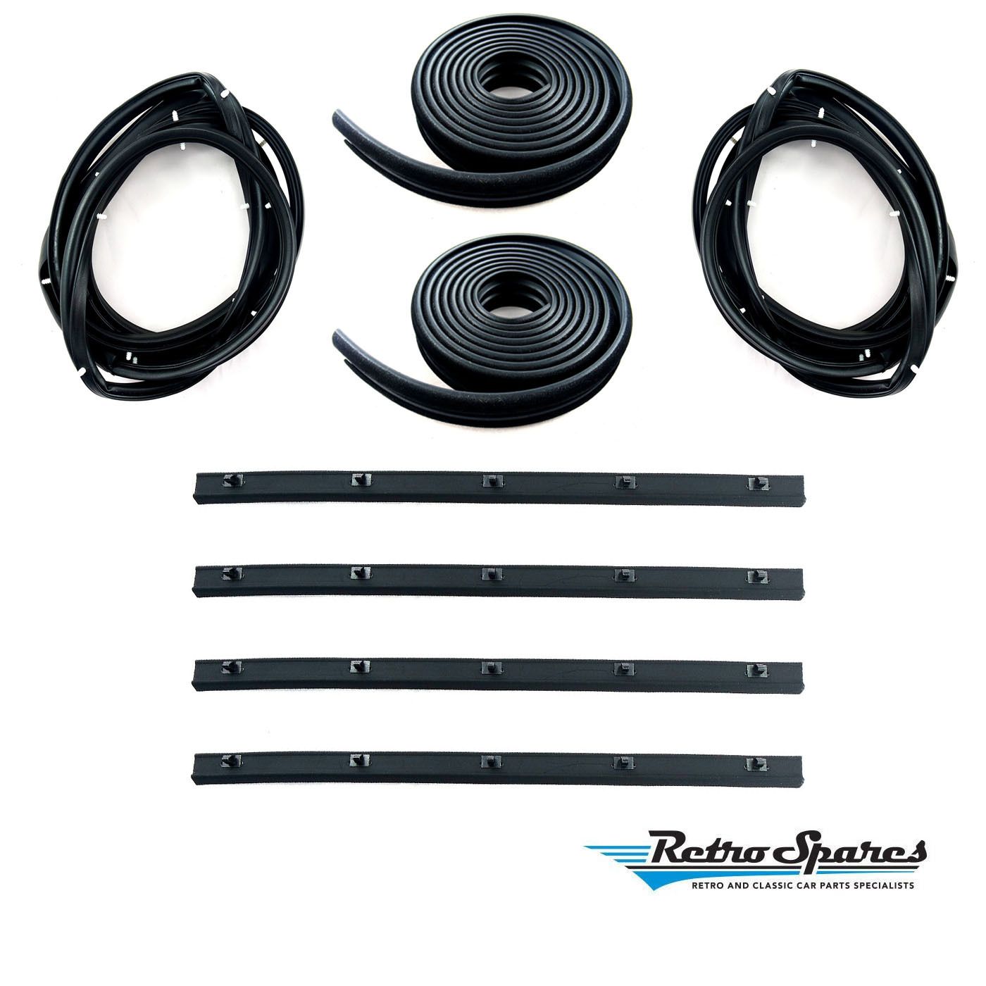 HOLDEN HK HT HG UTE FRONT DOOR BELTS, SEALS & BAILEY CHANNELS SET