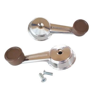 Window Winder Handle Pair Brown For DATSUN NISSAN SUNNY B110 1200 UTE COUPE WAG