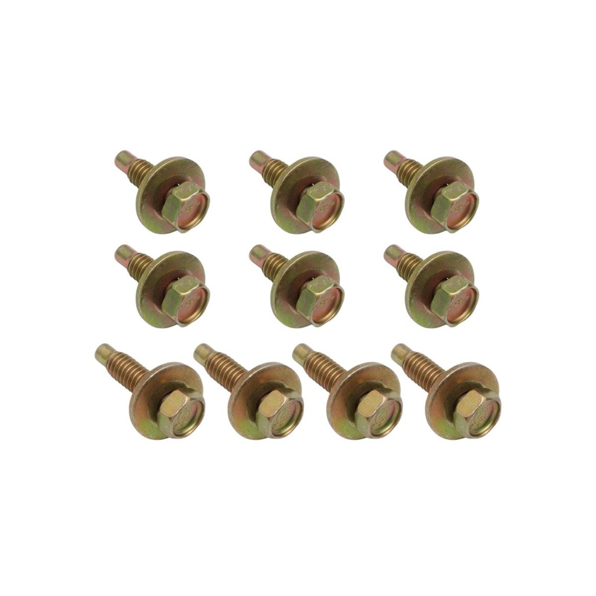 Bonnet Hinge Bolt Kit for FORD FALCON XA XB XC FAIRLANE ZF ZG ZH Yellow Zinc 10PCE