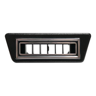 Vintage Air - Single Under Dash Rectangle Louver for 2.5" Hose Black w/ Chrome Accents