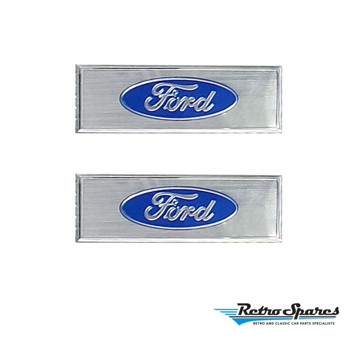 FORD FALCON/MUSTANG SCUFF PLATE LOGOS (PAIR)