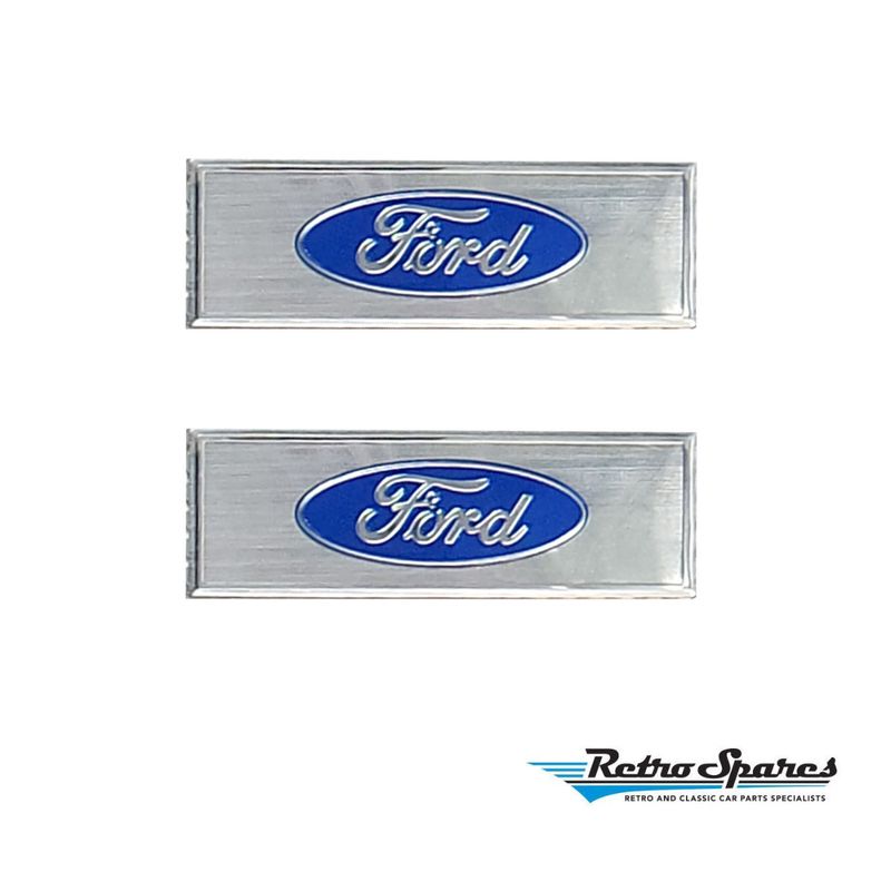 FORD FALCON/MUSTANG SCUFF PLATE LOGOS (PAIR)