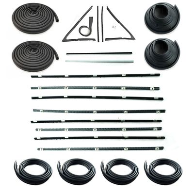 HOLDEN FJ SEDAN DOOR BELTS, SEALS, 1/4 VENT, PILLAR & BAILEY CHANNELS SET