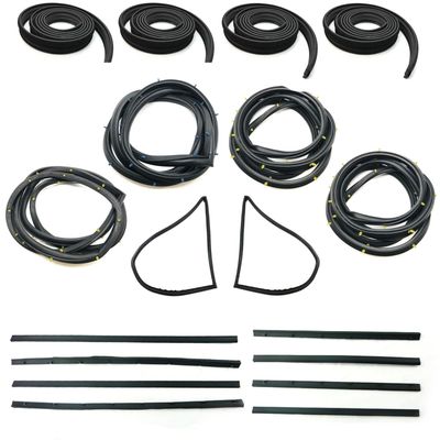 HOLDEN LH-LX-UC TORANA SEDAN DOOR BELTS, SEALS, BAILEY CHANNELS & 1/4 QUARTER VENT RUBBERS SET