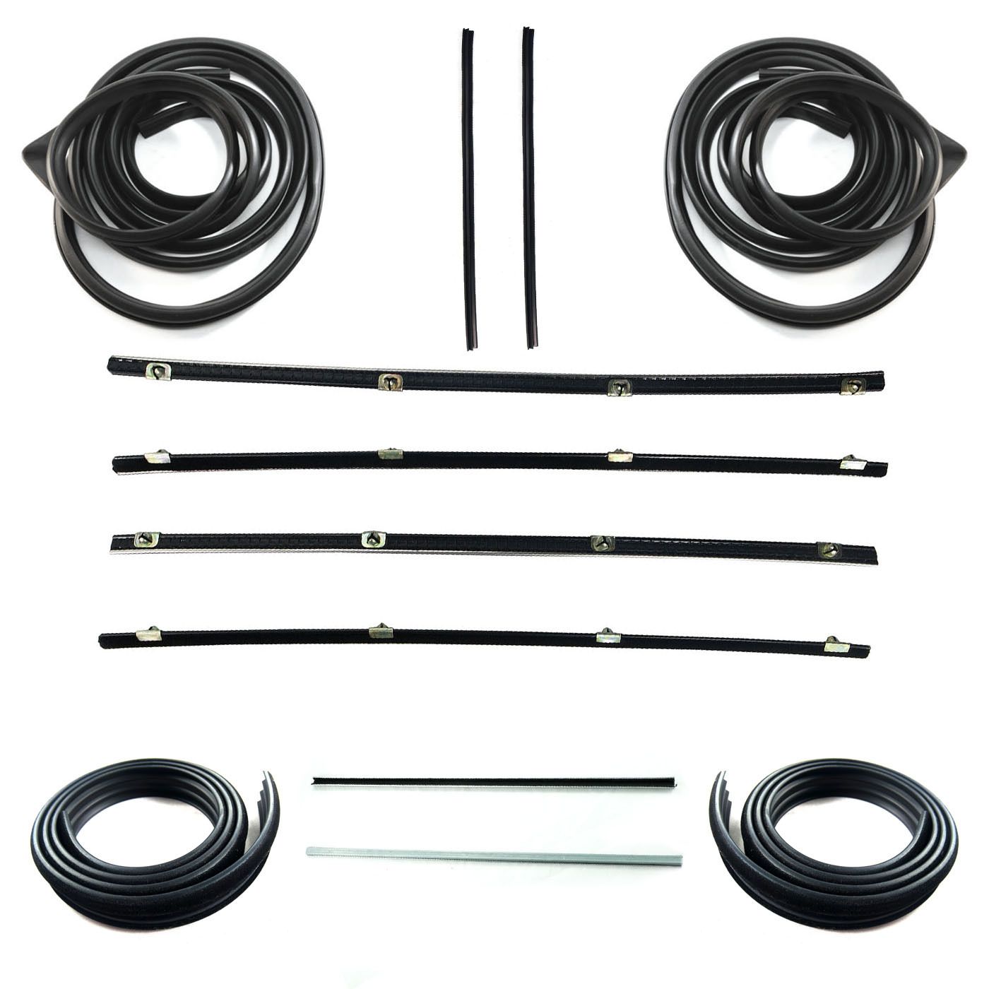 HOLDEN FE FC UTE DOOR BELTS, OUTER DOOR SEALS, BAILEY CHANNELS, 1/4 VENT UPRIGHT SEALS & PILLAR CHANNELS SET