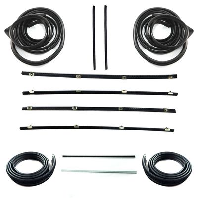 HOLDEN FE FC UTE DOOR BELTS, OUTER DOOR SEALS, BAILEY CHANNELS, 1/4 VENT UPRIGHT SEALS & PILLAR CHANNELS SET