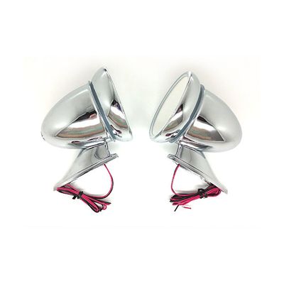 BULLET SPORTS MIRRORS – CHROME/BLUE HALO – PAIR