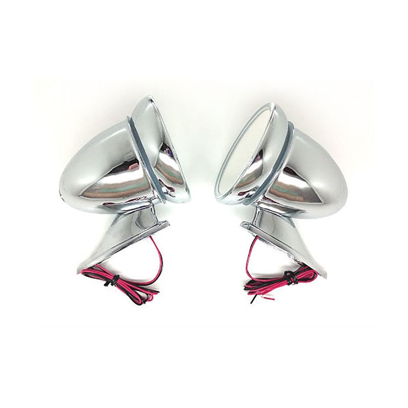 BULLET SPORTS MIRRORS – CHROME/BLUE HALO – PAIR