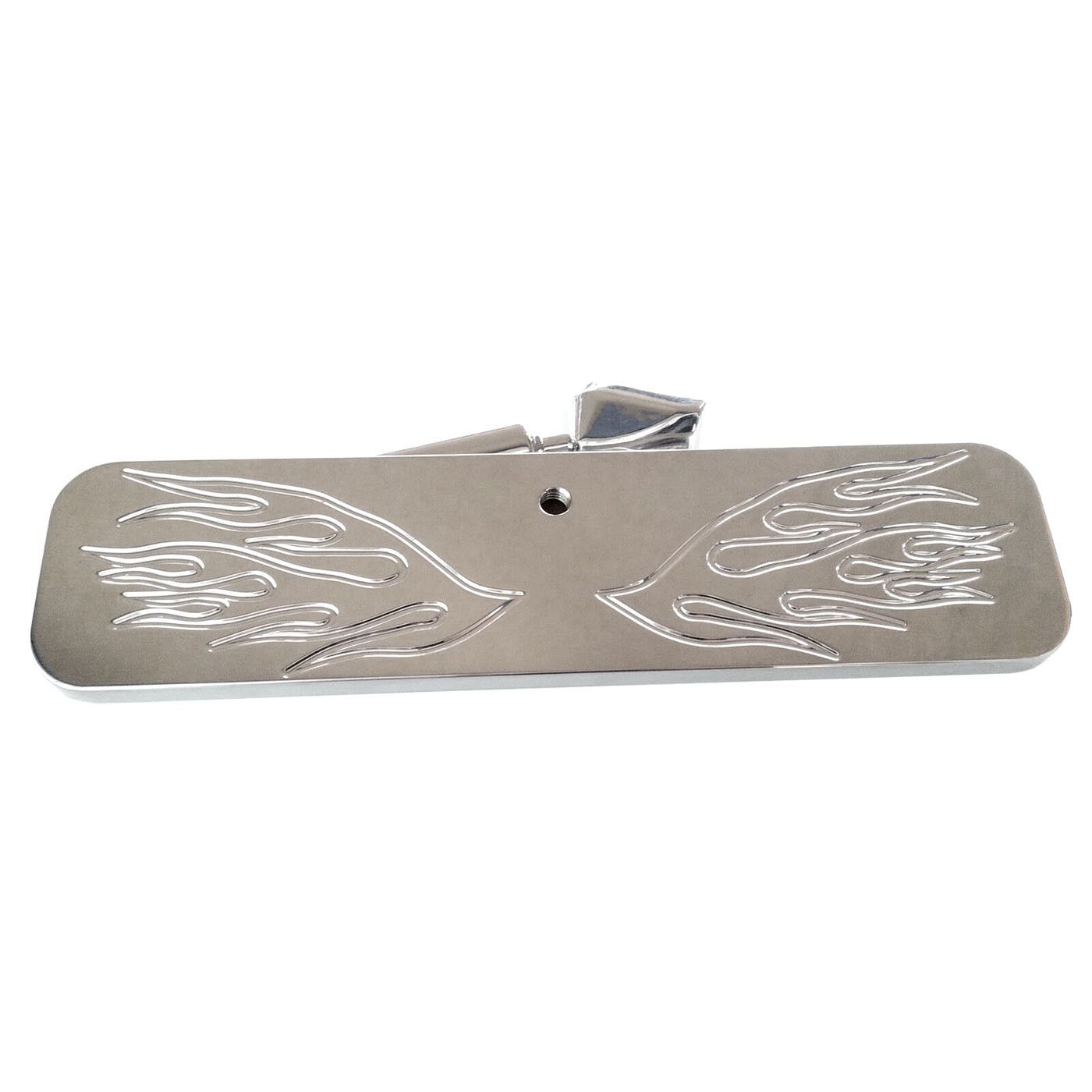 STAINLESS INTERIOR REAR VIEW VISION MIRROR FIRE FLAME WINGS WITH FITTINGS