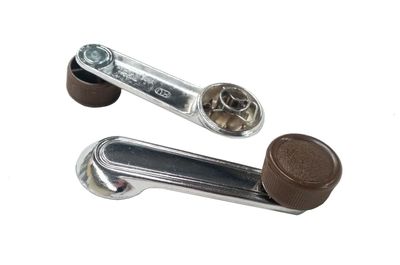 BROWN KNOB WINDOW WINDER HANDLE FOR TOYOTA COROLLA KE10 KE20 KE25 KE30 (PAIR)