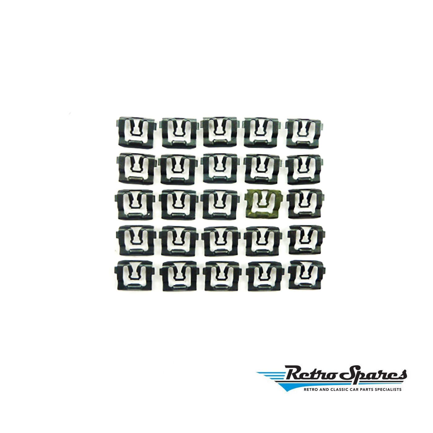 Windscreen Moulding Clips 24pk for FORD XR, XT, XW, XY